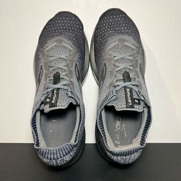 Mens BROOKS Levitate 2 Gray Athletic Shoes / Size 9 - Picture 5 of 9